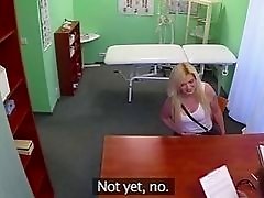 Blonde patient gets rammed by her doctor