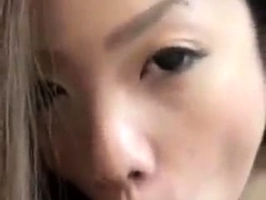 Pretty Asian teen puts her amazing oral abilities on display