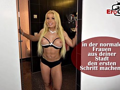 German milf prostitute invited by a user for her first casting
