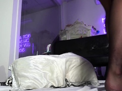 Lusty blonde in stockings satisfies anal needs on webcam