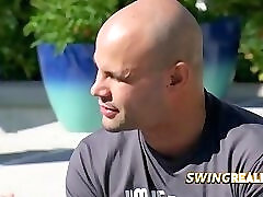 Amateur swingers opening up to the camera