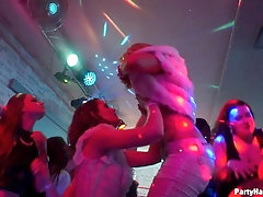 Night club party ends up with girls being fucked hardcore