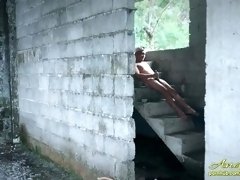 Jerking Offf & Cumming in an Open & Abandoned Building Beside the Highway