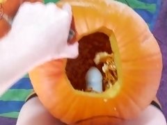 Hot Girl Pegging a Pumpkin