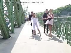 Slutty girl humiliated in public before getting smashed BDSM sex