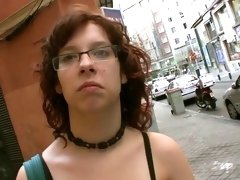 Redhead teen with big tits bangs with stranger for cash