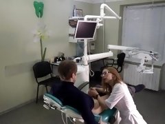Fucked the doctor in the dental office, she sucked dick and I cum in her mouth